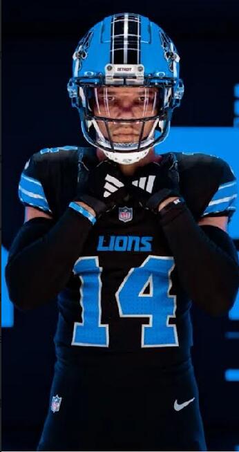 Men Detroit Lions Nike black Custom Game NFL Jersey->dallas cowboys->NFL Jersey